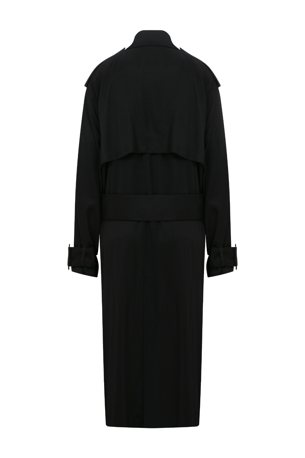 IRISA Tencel Black Trench Coat